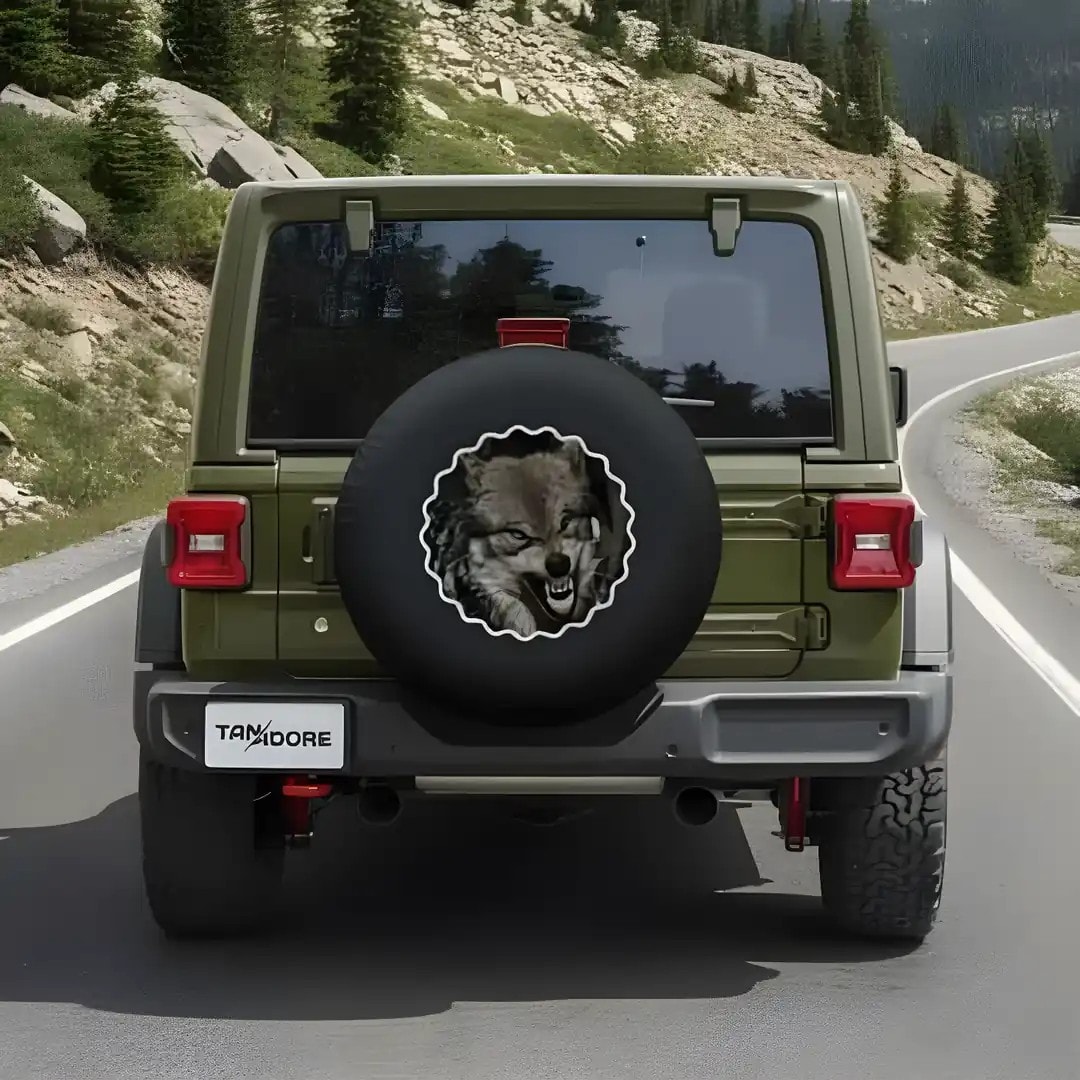 Wolf Designed Spare Wheel Tire Cover
